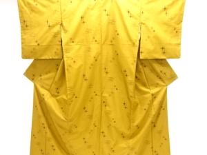 絣柄織り出し手織り紬着物